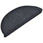 vidaXL Tappetini per Scale 10 pz 65x24x4 cm Grigio Scuro