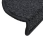 vidaXL Tappetini per Scale 10 pz 65x24x4 cm Grigio Scuro