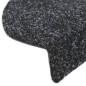 vidaXL Tappetini per Scale Adesivi 5 pz 65x21x4 cm Neri Agugliati