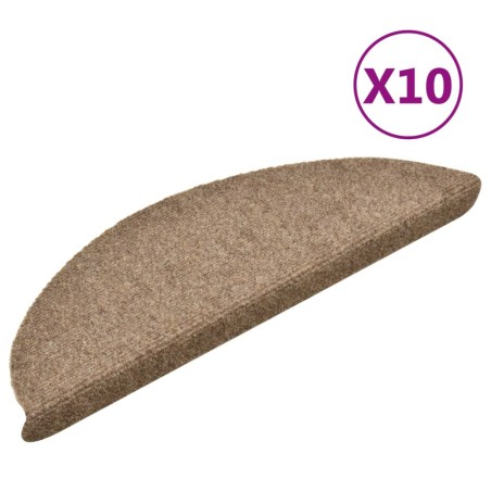 vidaXL Tappetini Adesivi per Scale 10 pz Crema 56x17x3 cm Agugliati