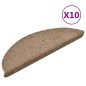 vidaXL Tappetini Adesivi per Scale 10 pz Crema 56x17x3 cm Agugliati vidaXL Tappetini Adesivi per Scale 10 pz Crema 56x17x3 cm Agugliati