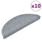 vidaXL Tappetini per Scale 10 pz 65x24x4 cm Grigio Chiaro vidaXL Tappetini per Scale 10 pz 65x24x4 cm Grigio Chiaro