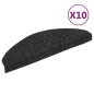vidaXL Tappetini per Scale Adesivi 10 pz 65x21x4 cm Neri Agugliati vidaXL Tappetini per Scale Adesivi 10 pz 65x21x4 cm Neri Agugliati