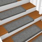 vidaXL Tappetini per Scale Agugliati 5 pz 65x21x4 cm Grigio Chiaro