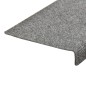 vidaXL Tappetini per Scale Agugliati 5 pz 65x21x4 cm Grigio Chiaro