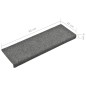 vidaXL Tappetini per Scale Agugliati 5 pz 65x21x4 cm Grigio Chiaro