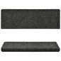 vidaXL Tappetini per Scale Tessuto Agugliato 5 pz 65x21x4 cm Grigi