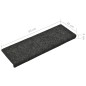 vidaXL Tappetini per Scale Tessuto Agugliato 5 pz 65x21x4 cm Grigi