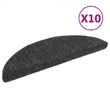 vidaXL Tappetini Scale Adesivi 10 pz 56x17x3 cm Grigio Scuro Agugliati