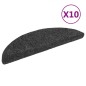 vidaXL Tappetini Scale Adesivi 10 pz 56x17x3 cm Grigio Scuro Agugliati