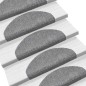 vidaXL Tappetini Scale Adesivi 5 pz 65x21x4 cm Grigio Chiaro Agugliati