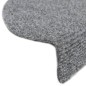 vidaXL Tappetini Scale Adesivi 5 pz 65x21x4 cm Grigio Chiaro Agugliati
