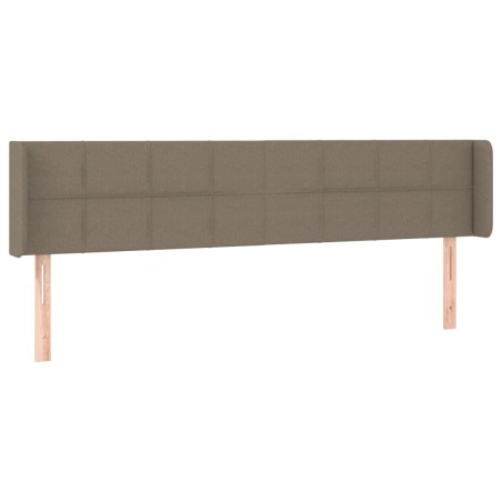 Testiera ad Orecchio Tortora 183x16x78/88 cm in Tessuto