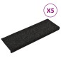 vidaXL Tappetini per Scale Tessuto Agugliato 5 pz 65x21x4 cm Neri vidaXL Tappetini per Scale Tessuto Agugliato 5 pz 65x21x4 cm Neri
