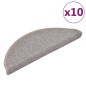 vidaXL Tappetini per Scale 10 pz 65x24x4 cm Marrone Chiaro