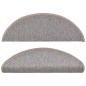 vidaXL Tappetini per Scale 10 pz 65x24x4 cm Marrone Chiaro