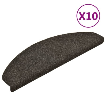 vidaXL Tappetini per Scale 10 pz Antracite 65x21x4 cm Agugliati