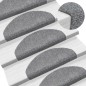 vidaXL Tappetini Scale Adesivi 10pz 65x21x4 cm Grigio Chiaro Agugliati