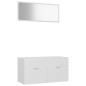vidaXL Set Mobili da Bagno 2 pz Bianco in Truciolato vidaXL Set Mobili da Bagno 2 pz Bianco in Truciolato