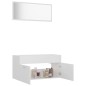 vidaXL Set Mobili da Bagno 2 pz Bianco in Truciolato vidaXL Set Mobili da Bagno 2 pz Bianco in Truciolato