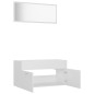 vidaXL Set Mobili da Bagno 2 pz Bianco in Truciolato vidaXL Set Mobili da Bagno 2 pz Bianco in Truciolato