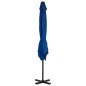 vidaXL Ombrellone a Sbalzo con Palo in Alluminio Azzurro 250x250 cm