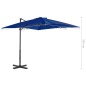 vidaXL Ombrellone a Sbalzo con Palo in Alluminio Azzurro 250x250 cm