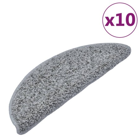 vidaXL Tappetini per Scale 10 pz 65x21x4 cm Grigi