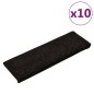 vidaXL Tappetini per Scale 10 pz 65x21x4 cm Neri vidaXL Tappetini per Scale 10 pz 65x21x4 cm Neri
