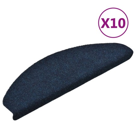 vidaXL Tappetini Scale Adesivi 10 pz 65x21x4 cm Blu Marino Agugliati