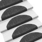 vidaXL Tappetini Scale Adesivi 10 pz 65x21x4 cm Grigio Scuro Agugliati vidaXL Tappetini Scale Adesivi 10 pz 65x21x4 cm Grigio Scuro Agugliati