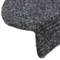vidaXL Tappetini Scale Adesivi 10 pz 65x21x4 cm Grigio Scuro Agugliati vidaXL Tappetini Scale Adesivi 10 pz 65x21x4 cm Grigio Scuro Agugliati
