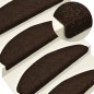 vidaXL Tappetini Adesivi per Scale 5 pz Marroni 56x17x3 cm Agugliati vidaXL Tappetini Adesivi per Scale 5 pz Marroni 56x17x3 cm Agugliati
