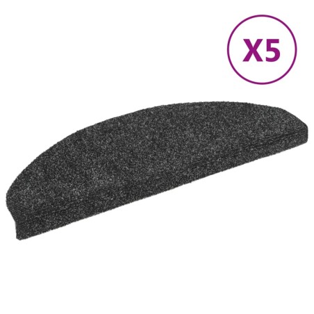 vidaXL Tappetini Scale Adesivi 5 pz 65x21x4 cm Grigio Scuro Agugliati