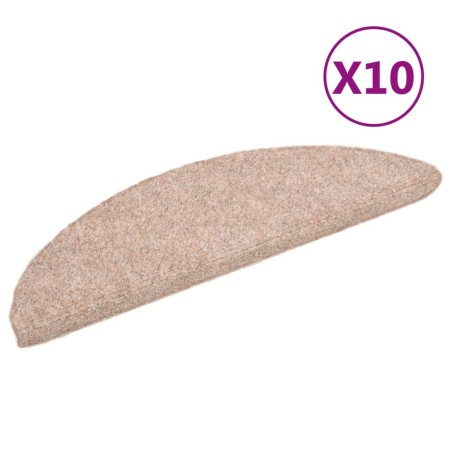 vidaXL Tappetini Scale Adesivi 10 pz 56x17x3 cm Marroni Agugliati