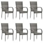 vidaXL Set Mobili da Pranzo per Giardino 7 pz Grigio