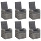 vidaXL Set da Pranzo da Giardino 7 pz Grigio vidaXL Set da Pranzo da Giardino 7 pz Grigio