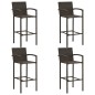 vidaXL Set Bar da Giardino 5 pz Marrone vidaXL Set Bar da Giardino 5 pz Marrone
