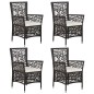 vidaXL Set Mobili da Pranzo per Giardino 5 pz Marrone vidaXL Set Mobili da Pranzo per Giardino 5 pz Marrone