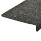 vidaXL Tappetini per Scale Tessuto Agugliato 10 pz 65x21x4 cm Grigi