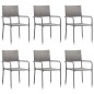 vidaXL Set Mobili da Pranzo per Giardino 7 pz Grigio vidaXL Set Mobili da Pranzo per Giardino 7 pz Grigio