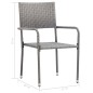 vidaXL Set Mobili da Pranzo per Giardino 7 pz Grigio vidaXL Set Mobili da Pranzo per Giardino 7 pz Grigio