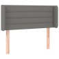 vidaXL Testiera ad Orecchio Grigio Scuro 93x16x78/88 cm in Tessuto