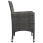 vidaXL Set Mobili da Pranzo per Giardino 5 pz Grigio