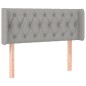 Testiera ad Orecchio Grigio Chiaro 103x16x78/88 cm in Tessuto Testiera ad Orecchio Grigio Chiaro 103x16x78/88 cm in Tessuto