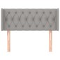 Testiera ad Orecchio Grigio Chiaro 103x16x78/88 cm in Tessuto Testiera ad Orecchio Grigio Chiaro 103x16x78/88 cm in Tessuto