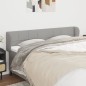 Testiera ad Orecchio Grigio Chiaro 203x23x78/88 cm in Tessuto Testiera ad Orecchio Grigio Chiaro 203x23x78/88 cm in Tessuto