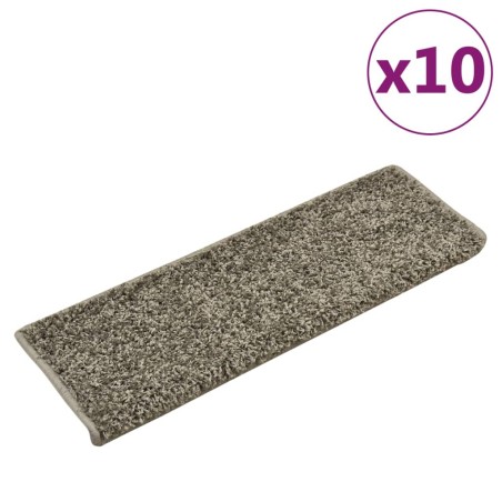 vidaXL Tappetini per Scale 10 pz 65x21x4 cm Grigio