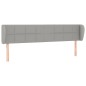 Testiera ad Orecchio Grigio Chiaro 203x23x78/88 cm in Tessuto Testiera ad Orecchio Grigio Chiaro 203x23x78/88 cm in Tessuto