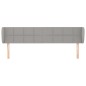 Testiera ad Orecchio Grigio Chiaro 203x23x78/88 cm in Tessuto Testiera ad Orecchio Grigio Chiaro 203x23x78/88 cm in Tessuto